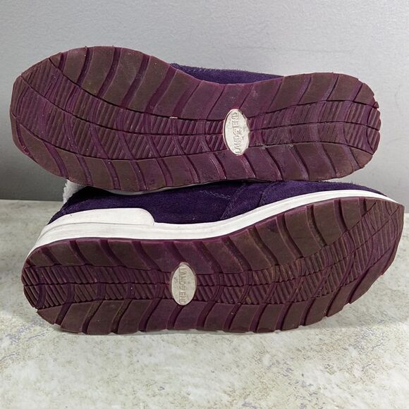 Lands End Purple Suede Zip Bootie 6.5 - Picture 7 of 8